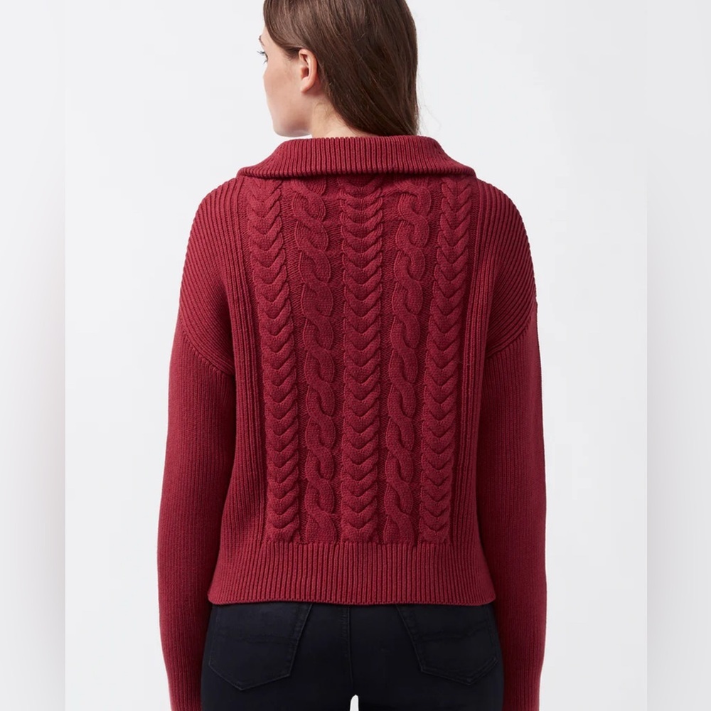 Sorella Dark Red Cable Knit Long Sleeve Sweater​ - Picture 5 of 15